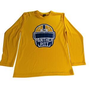 Pitt Panthers Gold Long Sleeve Tee Helmet Graphic Coyote Promotions Medium
